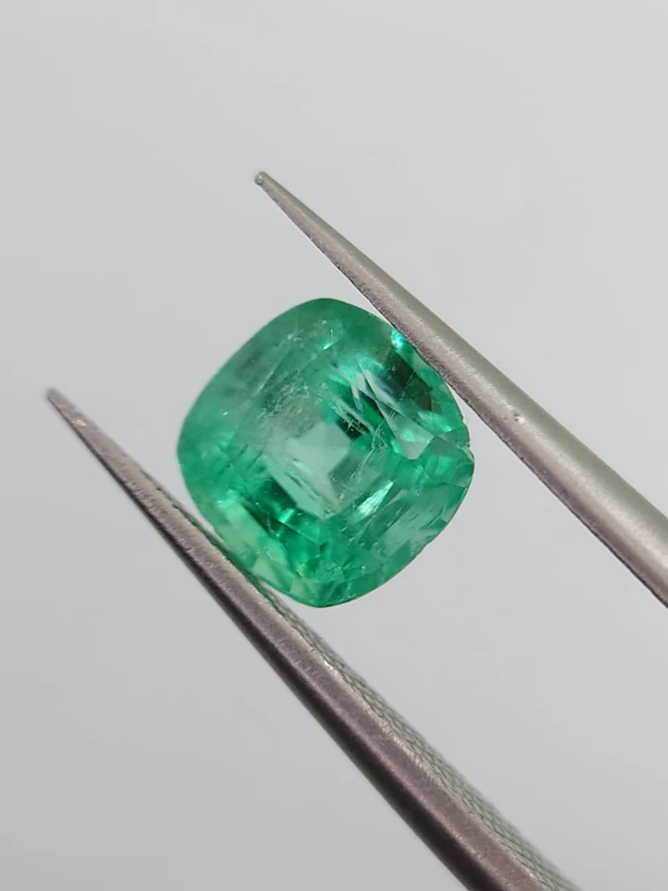 1.63ct Untreated Natural Cushion Cut Emerald from Afghanistan — view 3